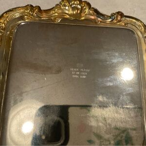 Elegant Gold and Silver Plated Decorative Tray